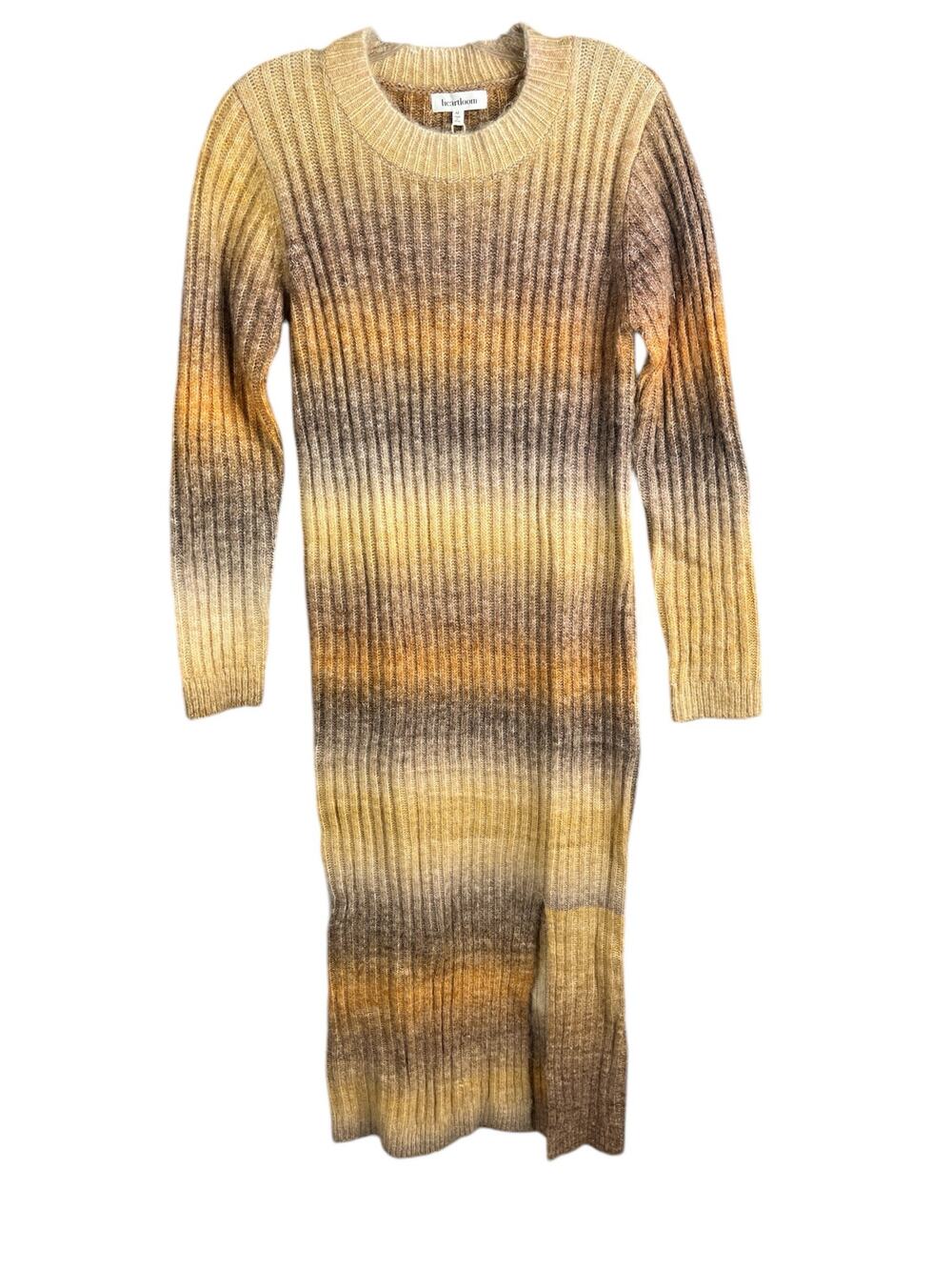 Heartloom Marina Ombre Stripe Sweater Dress Long Sleeve M
